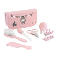 Набір для догляду за дитиною в косметичці Miniland Baby Kit рожевий