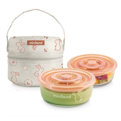 Термосумка з контейнерами (скло) Pack-2-Go NaturRound Bunny