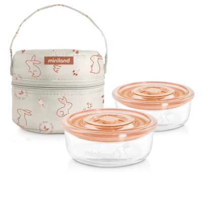 Термосумка з контейнерами (скло) Pack-2-Go NaturRound Bunny