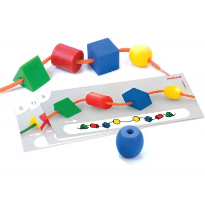 Навчальний набір зі шнурівкою Miniland Activity Shapes