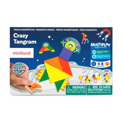 Магнітна гра Miniland Оn the go Tangram
