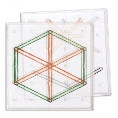 Набір математичних планшетів Geoboard Set, 6 шт. 15х15 см