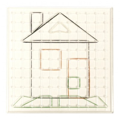 Набір математичних планшетів Geoboard Set, 6 шт. 23х23 см, прозорий