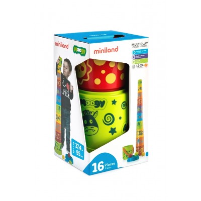 Піраміда-сортер Miniland Giantte Moogy, 16 дет