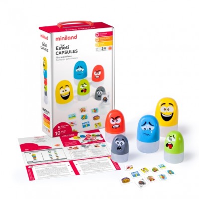 Набір для вивчення дитячих емоцій Miniland Emoticapsules