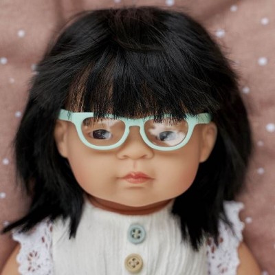 Лялька Miniland дівчинка азіатка в окулярах 38 см